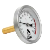 Ofen-Räucherthermometer Edelstahl/Messing mit Tauchhülse